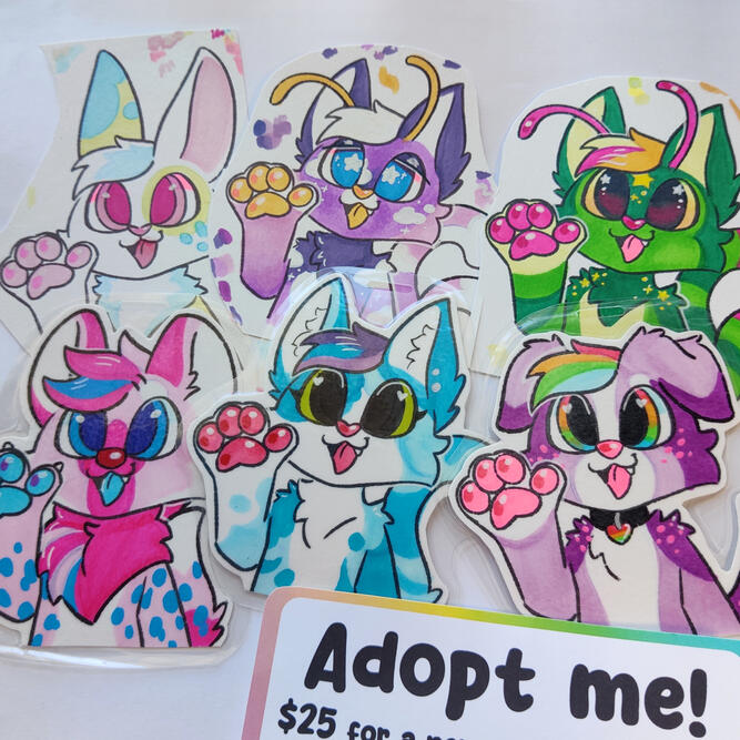 Adoptable badges (WIPs shown)